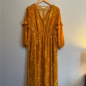 Madewell Yellow Floral Dress